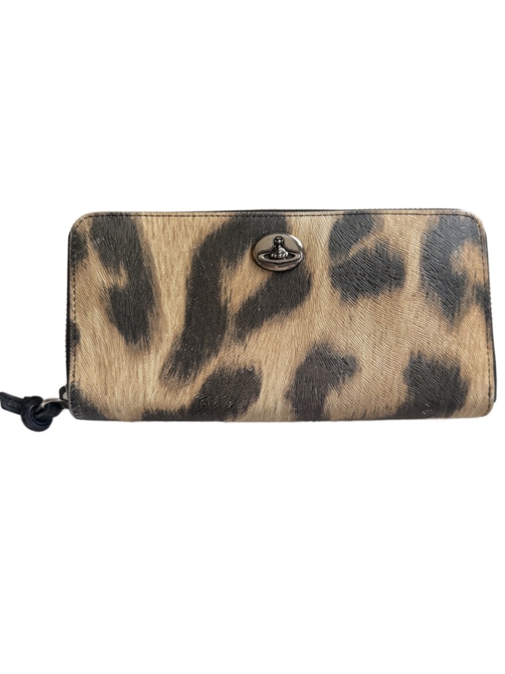 Vivienne Westwood Leopard Print Zip Wallet - Tan & Black